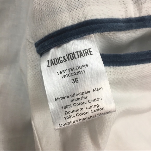 Zadig and Voltaire very velours blazer jacket NEW - Picture 7 of 8